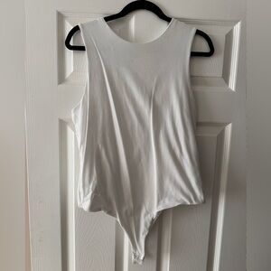 NUUDS white classic crewneck bodysuit